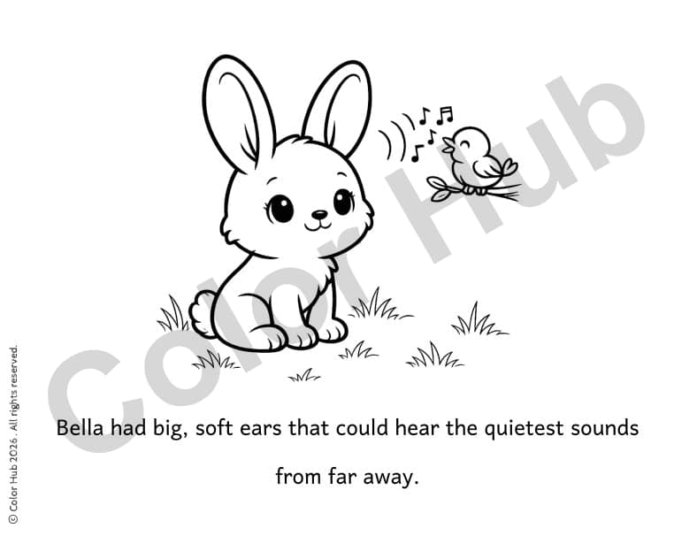 Sample page from Story of Bella the Bunny