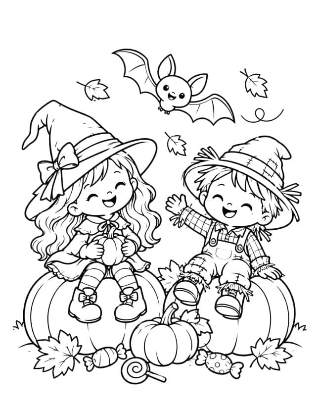 Sample page from Free Halloween Coloring Page