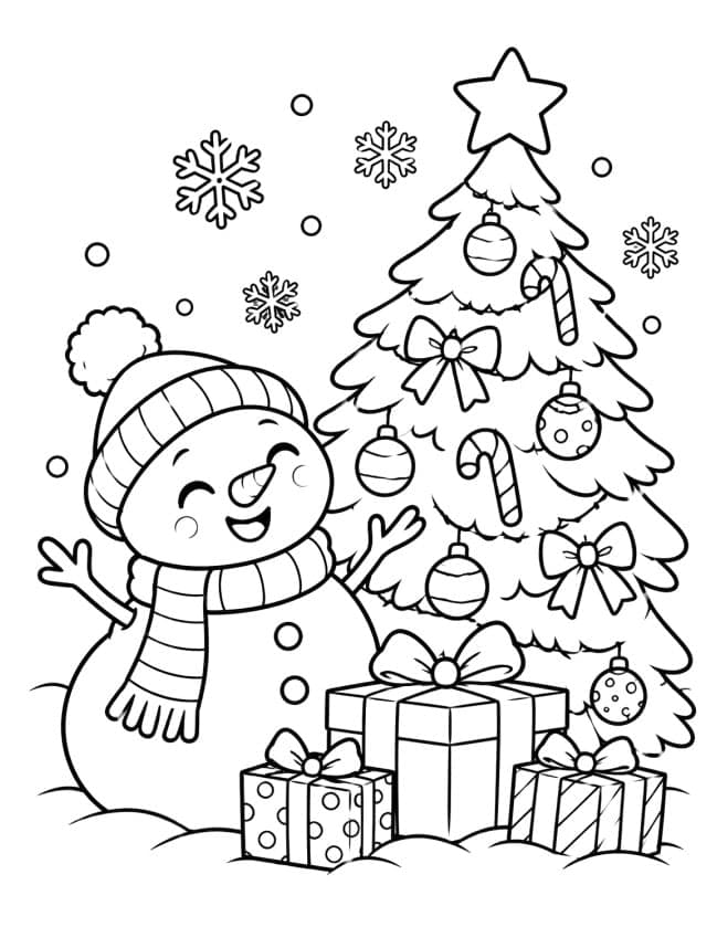 Sample page from Free Christmas Coloring Page