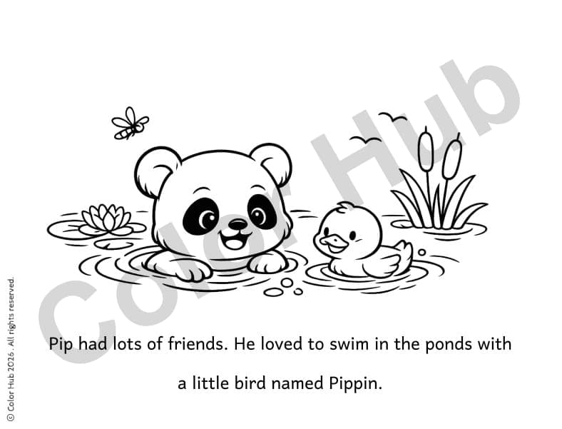 Sample page from Story of Pip the Panda
