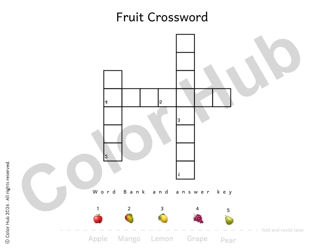Sample page from Crossword Puzzle Pack